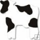 Cruzin Caps -Assorted Black on White Cow, Package of 250 caps
